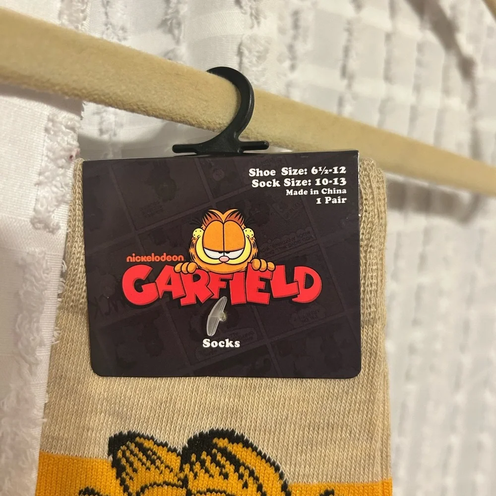 Nickelodeon Garfield Socks Men's 10-13 